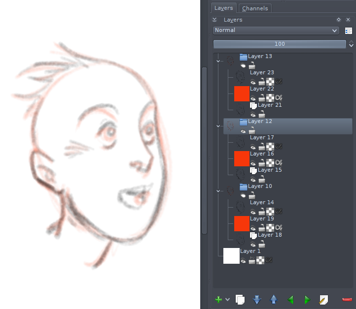 krita animation from frame 1 to 3