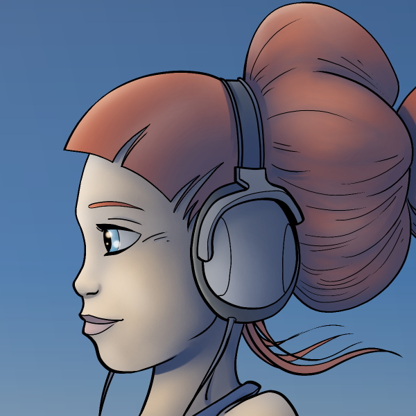 mountains girl detail