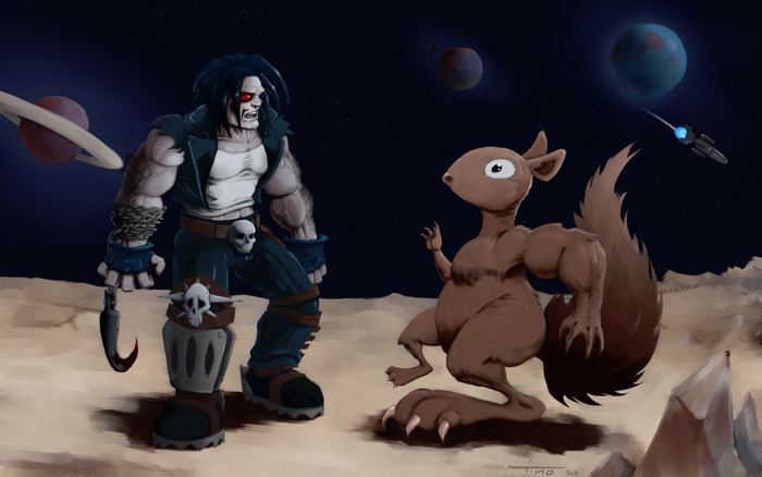 Lobo vs Mutant-Squirrel